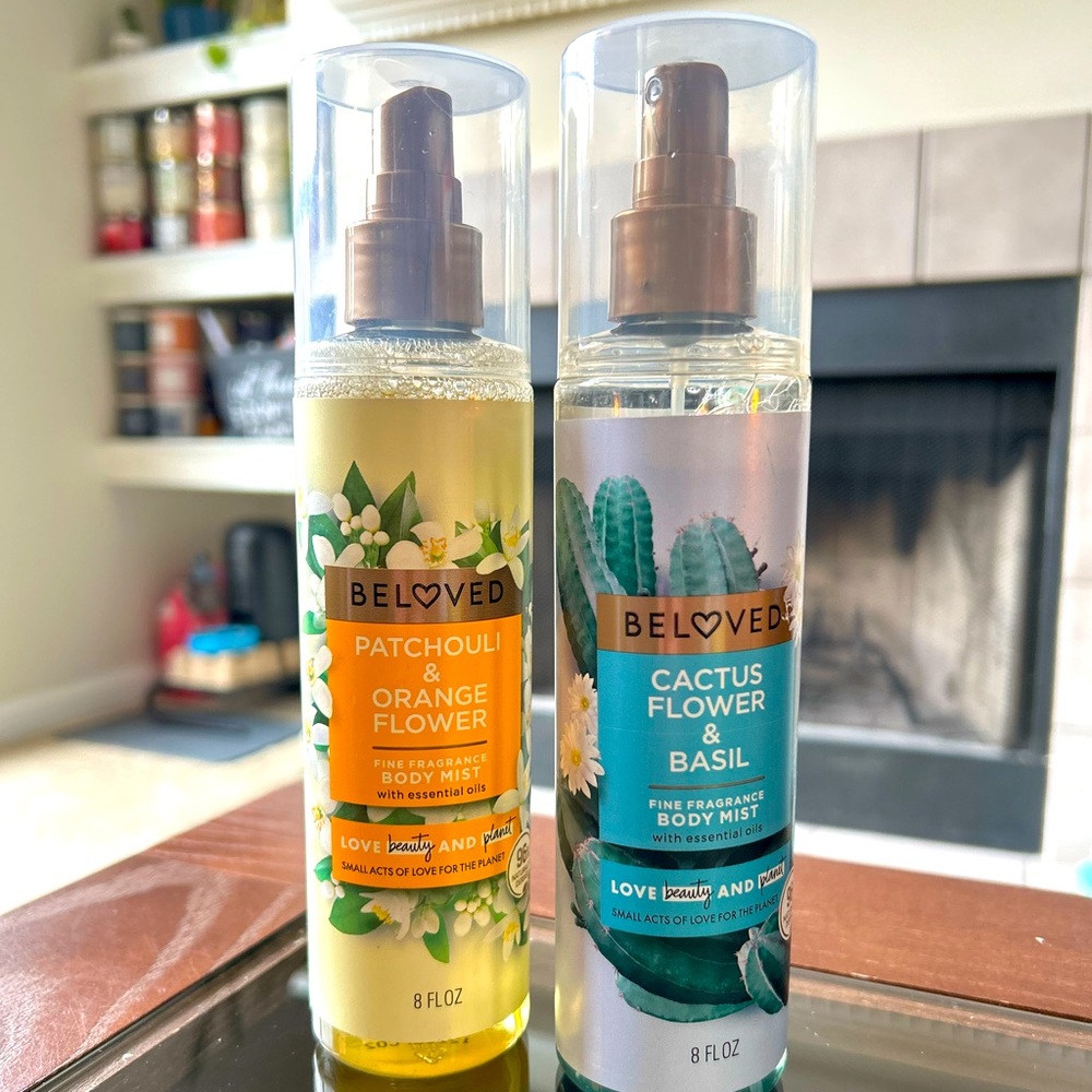 Set of 2 Beloved Body Mists | Patchouli & Orange Flower | Cactus Flower & Basil